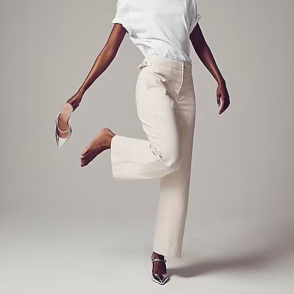 J. Crew Point Sur side-tab trouser in Ecru wash - Picture 1 of 5